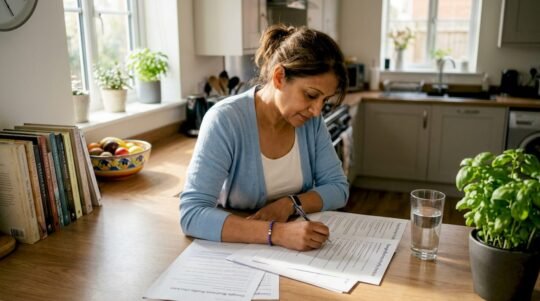Woman completing local SEO profile checklist