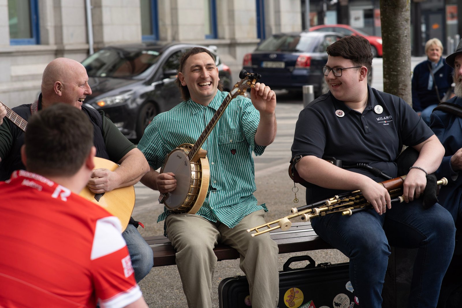 The Barry family with musician Andrew Hendy at the Margaret Barry Festival in Dundalk