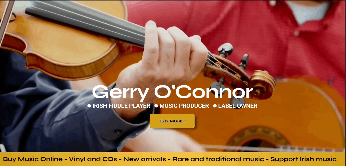 Gerry O'Connor musician website designed by Astory Media